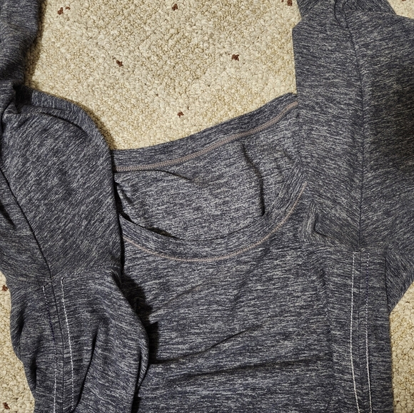 Lululemon Rehearsal Long Sleeve Heathered Black Swan Size 10 - Picture 9 of 13